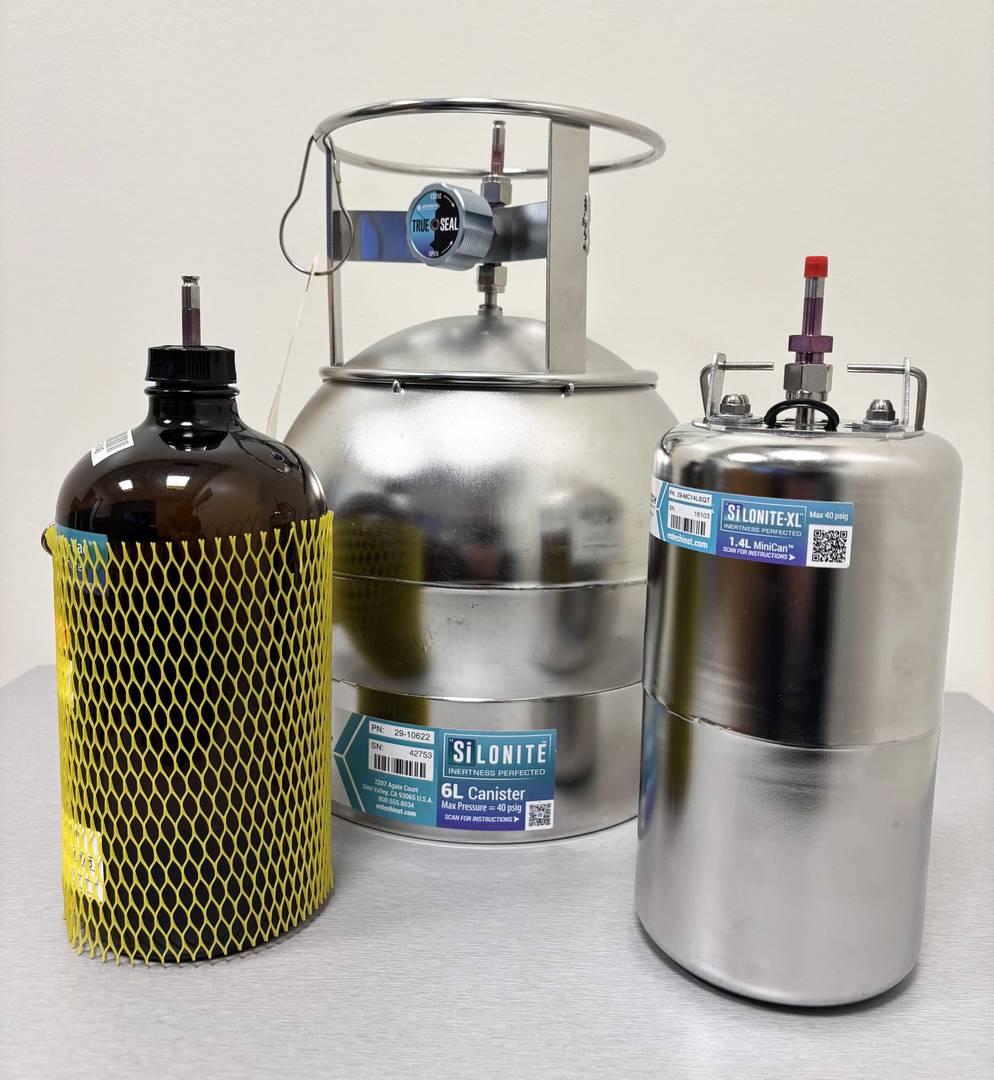 Fig. 2.  Canister options (1L, 1.4L, and 6L)